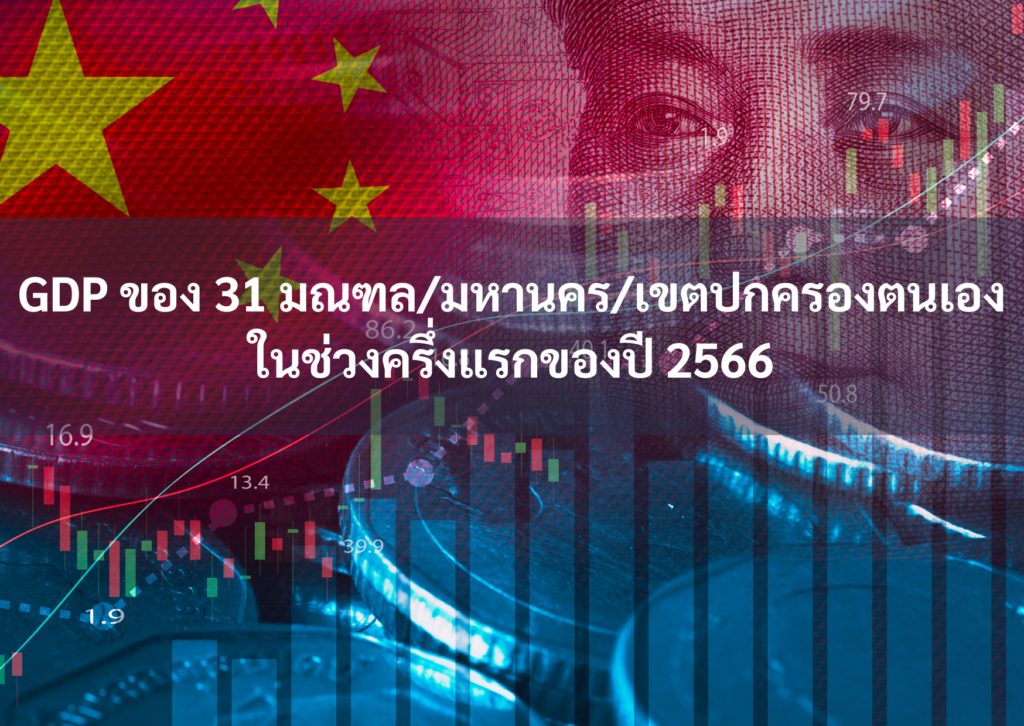 GDP ของ 31 มณฑล/มหานคร/เขตปกครองตนเอง ในช่วงครึ่งแรกของปี 2566